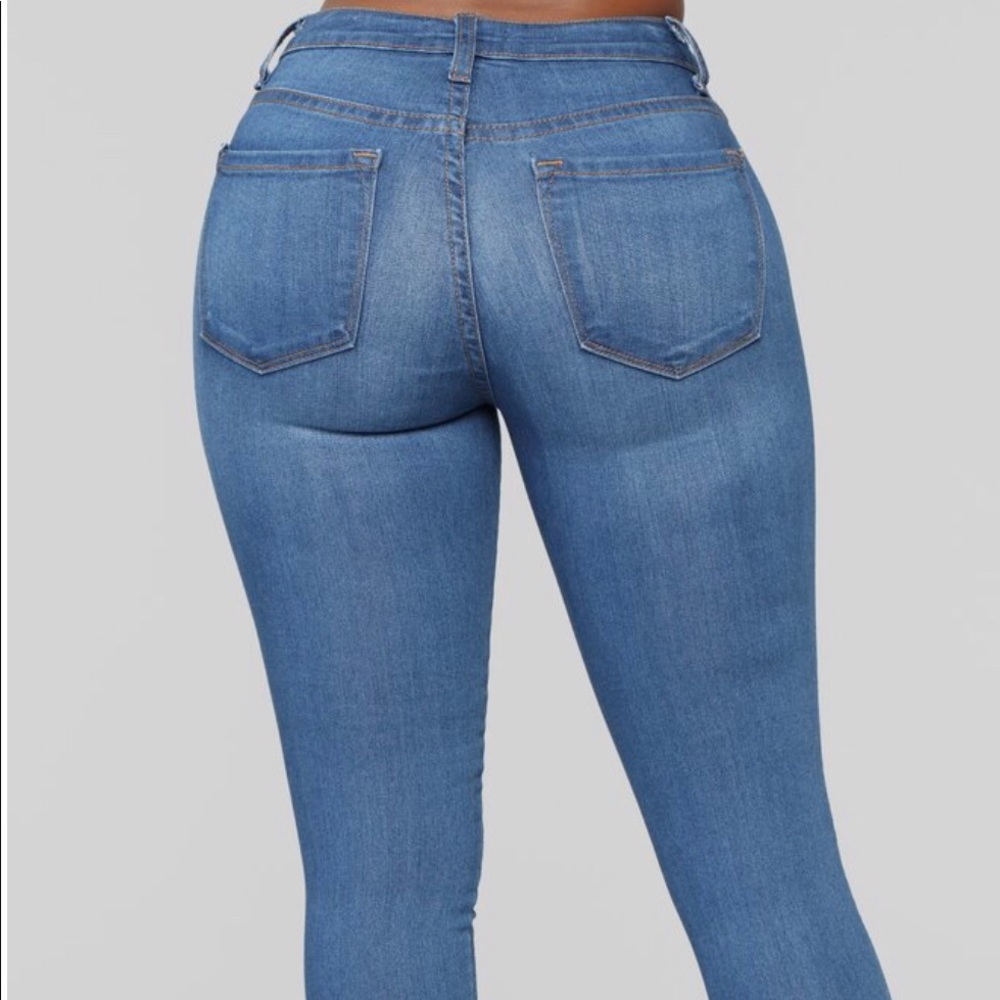 MidRise Medium Wash Skinny Jeans